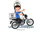 Caricatura Personalizada Motoqueiro e Motoboy | Presente para Aniversário e Profissões - Thumbnail 1