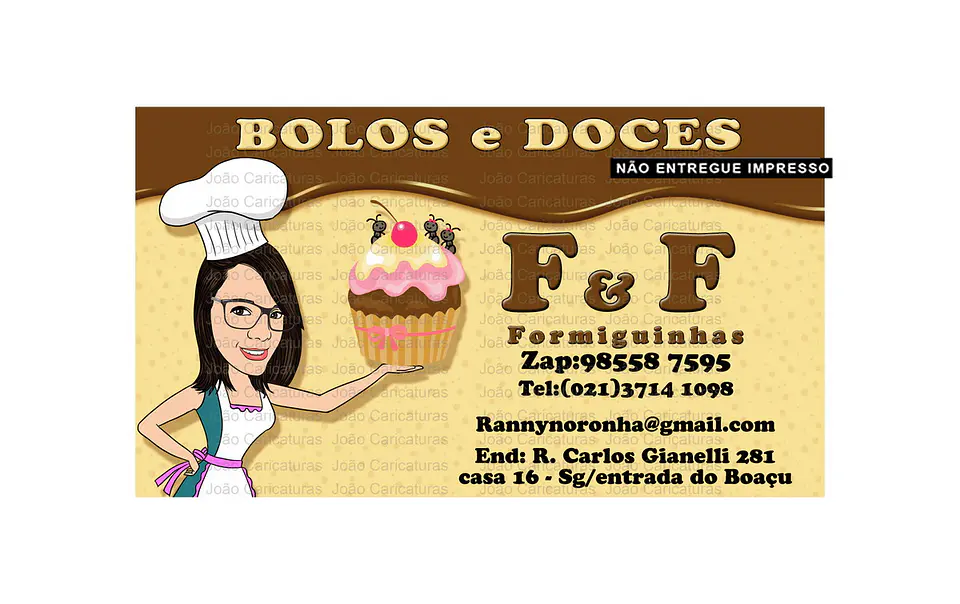 Cartão profissional com caricatura 2