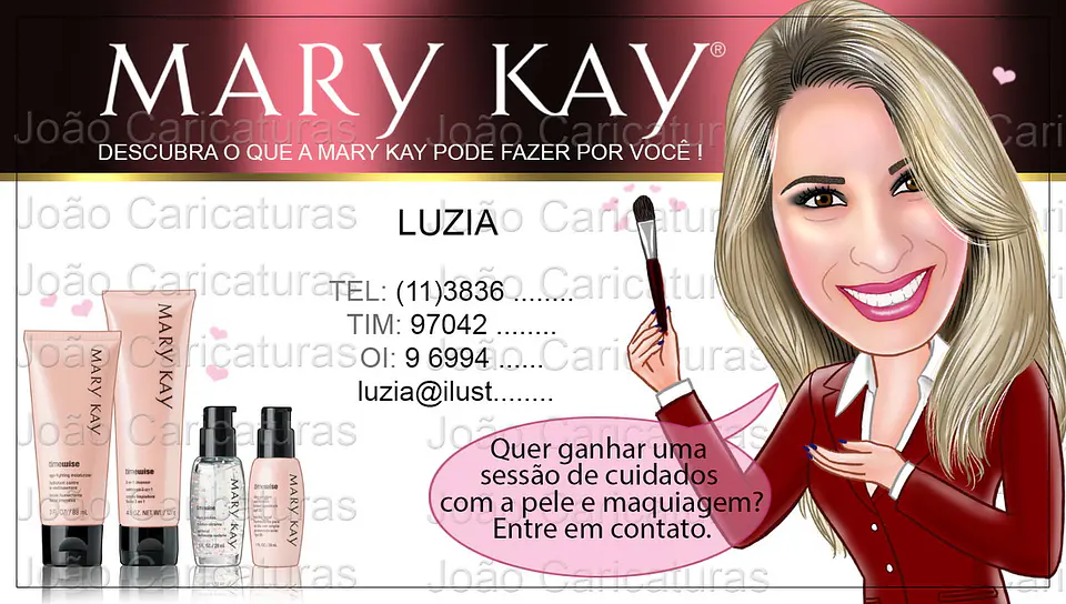 Cartão profissional com caricatura 3