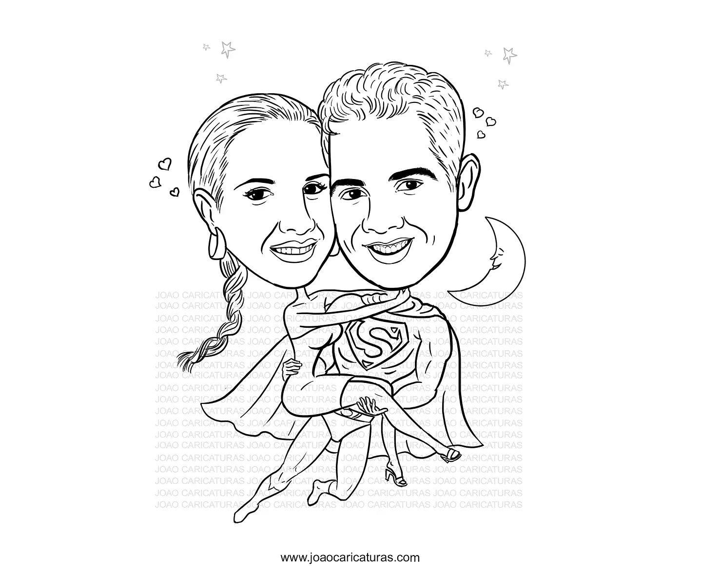 Caricatura casal  traço sem cor corel casamento noivo noiva drone controle remoto vetor vetorial 1 cor  brindando divertida 2