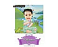Caricatura criança, menina, bebê, sapo, princesa, lago, 1 ano 2 3 4 5 6 7 8 9 10 11 12 13 linda, bebezinha, princesinha, desenho, festa, aniversário, tiara dourada - Thumbnail 3