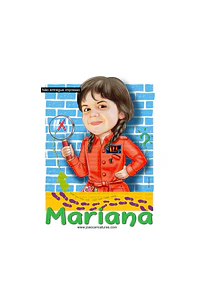 Caricatura criança aniversário tema Gloob menina linda convite tema detetives do prédio azul lupa