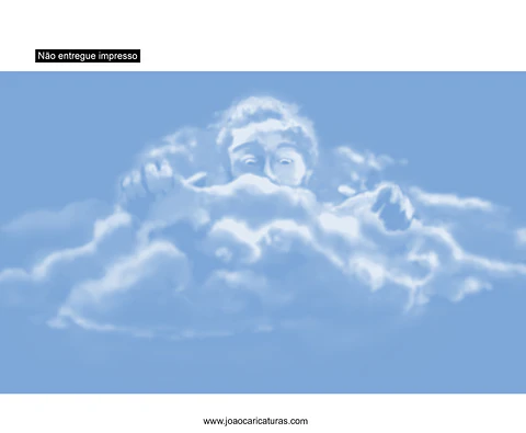 Desenho de nuvens imitando rostos,nuvens com caras, céu com nuvens ,cloud (valor por pessoa desenhada)