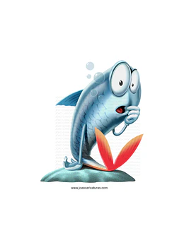Criação de desenho de personagem peixe lambari, pesca, peixinho, fish, elefante, bichos, animais