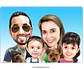 Caricatura Personalizada de Família Completa (Preço por Pessoa) - Thumbnail 1