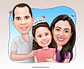 Caricatura Personalizada de Família Completa (Preço por Pessoa) - Thumbnail 2