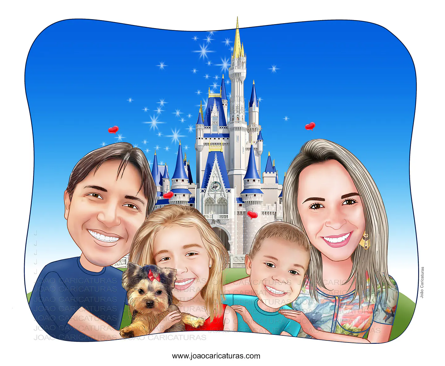 Caricatura Personalizada de Família Completa (Preço por Pessoa) 3