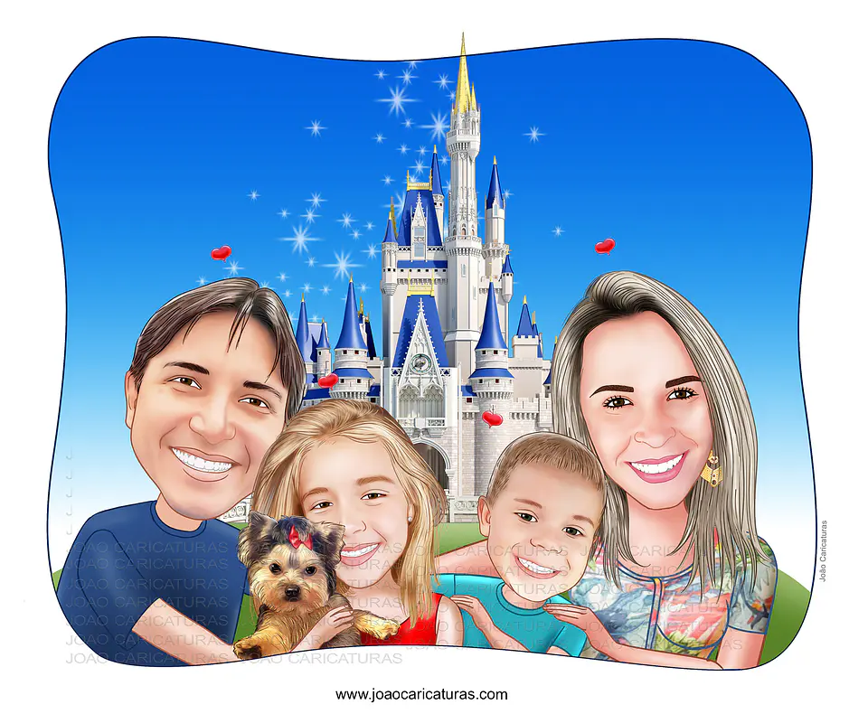 Caricatura Personalizada de Família Completa (Preço por Pessoa) 3