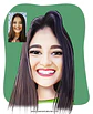 Caricatura digital engraçada com distorção de rosto narizão  caricatas divertidas - Thumbnail 1
