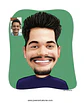 Caricatura digital engraçada com distorção de rosto narizão  caricatas divertidas alegres - Thumbnail 1