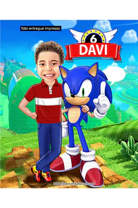 Linda caricatura aniversário menino para banner eu fui mascara personagem game joguinhos criança sonic furo par fotos ,3,4,5,6,7,8,9, anos