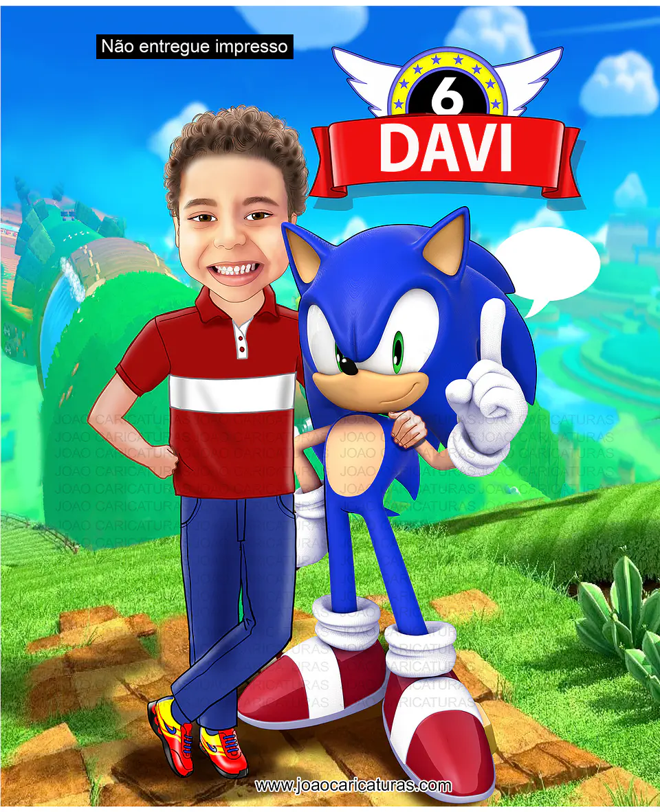 Linda caricatura aniversário menino para banner eu fui mascara personagem game joguinhos criança sonic furo par fotos ,3,4,5,6,7,8,9, anos 2