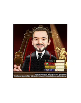 Encomende caricatura, juiz, profissão, toga, supremo, tribunal, martelo,justiça, oficial, leis, julgando, ministério justiça, desembargador, advogado, desenho realista, arte, aniversário, presente 