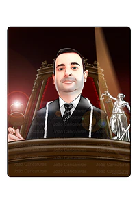 Encomende caricatura, juiz, profissão, toga, supremo, tribunal, martelo,justiça, oficial, leis, julgando, ministério justiça, desembargador, advogado, desenho realista, arte, aniversário, presente 