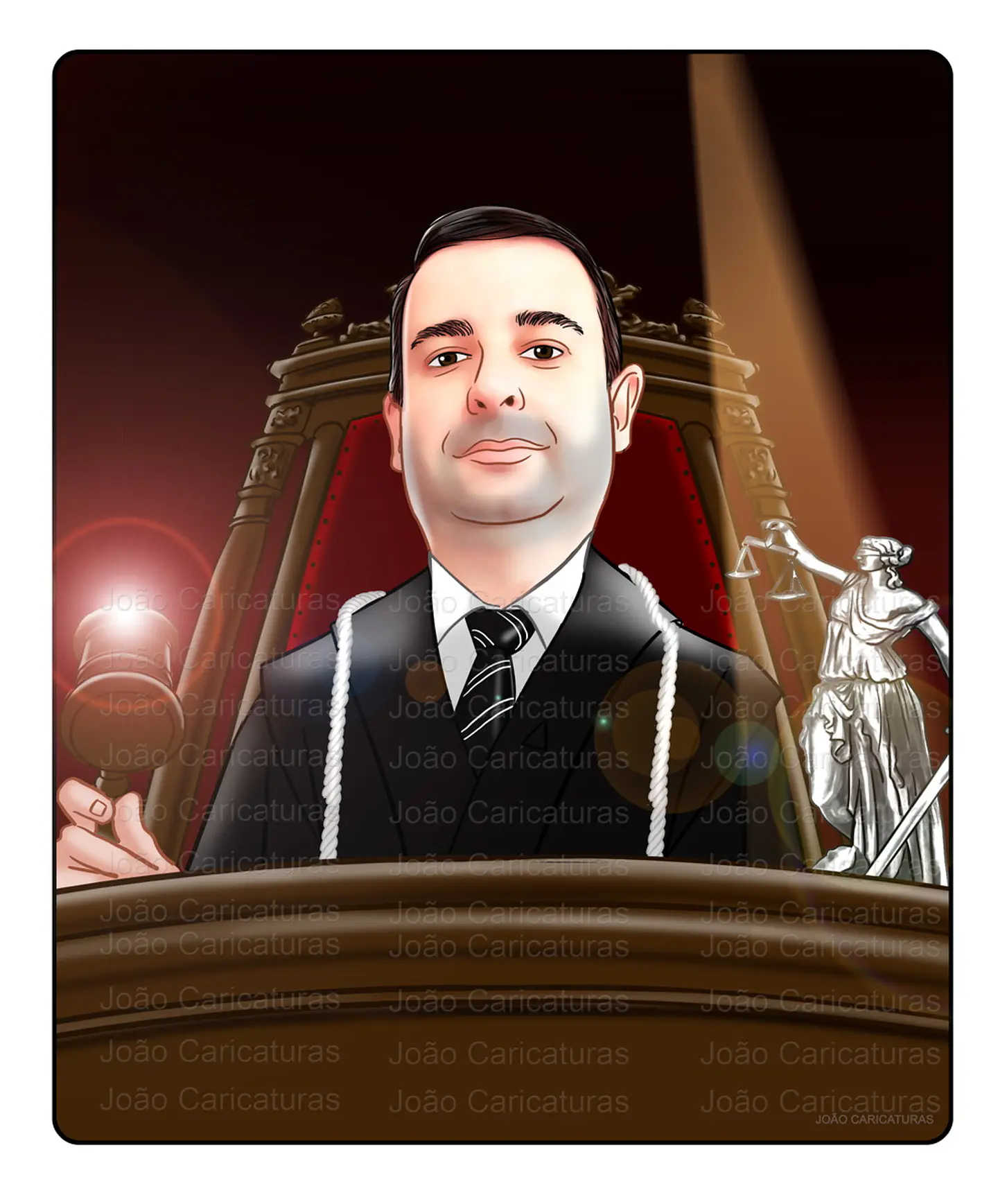 Encomende caricatura, juiz, profissão, toga, supremo, tribunal, martelo,justiça, oficial, leis, julgando, ministério justiça, desembargador, advogado, desenho realista, arte, aniversário, presente  3