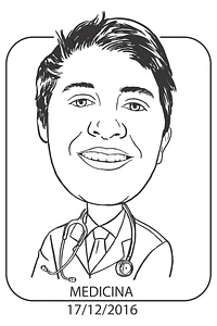 caricaturas digitais de homem rapaz desenho beca bota chápeu, Fomandos universitários diplomados formados formatura agronomo traço preto sem cor 
