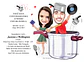 Caricaturas convite  festa chá de panela casal dentro da panela comemorando - Thumbnail 1