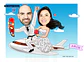 Caricatura Casal Lua de Mel – Desenho Personalizado - Thumbnail 2