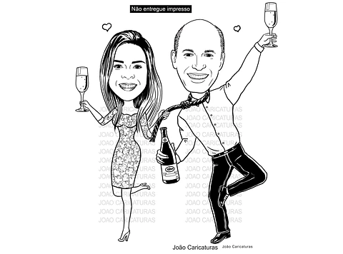 Caricatura casal  traço sem cor corel casamento, noivo, noiva, vetor, vetorial, 1 cor, correndo, noivo atrasado,noiva brava, igreja, altar, rolo macarrão, puxando gola,puxando corda,moto, brindando,
