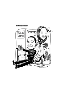 Caricatura casal  traço sem cor corel casamento, noivo, noiva, vetor, vetorial, 1 cor, correndo, noivo atrasado,noiva brava, igreja, altar, rolo macarrão, puxando gola,puxando corda,moto, brindando,