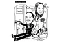 Caricatura casal  traço sem cor corel casamento, noivo, noiva, vetor, vetorial, 1 cor, correndo, noivo atrasado,noiva brava, igreja, altar, rolo macarrão, puxando gola,puxando corda,moto, brindando, - Thumbnail 4