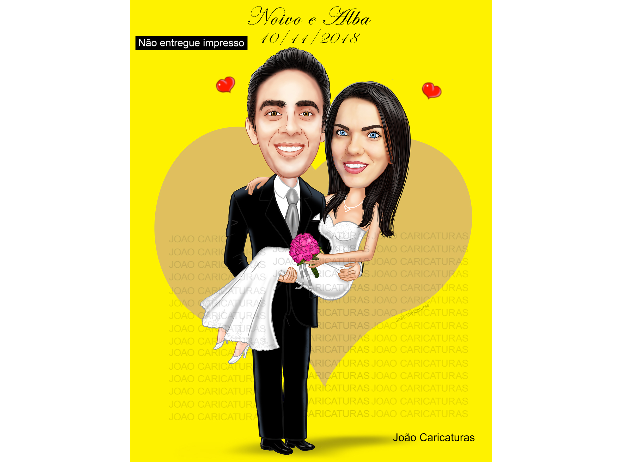 Caricaturas  casamento, casal embarcando,noivo sentado, avião, notebook, lua de mel, noiva laçada corda, moderna, puxando gravata, parecida, alterofilista, felizes, musculoso, noiva no colo confeitera
