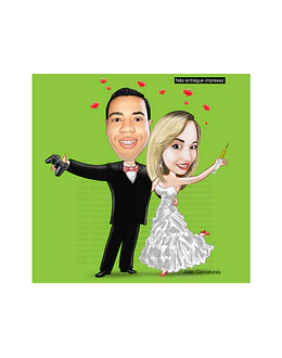 Caricaturas  casamento, casal dançando, bolero, noivos dançarinos, jogado game, joystik, controle remoto enfermeira dançarino