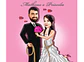 Caricaturas  casamento, casal embarcando,noivo sentado, avião, notebook, lua de mel, noiva laçada corda, moderna, puxando gravata, parecida, alterofilista, felizes, musculoso, noiva no colo confeitera - Thumbnail 4