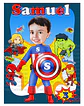  Caricatura digital Caricatura Aniversário heróis super menino garoto boy vingadores avenger Capitão América hulk, homem de ferro, hopmem aranha, thor - Thumbnail 2