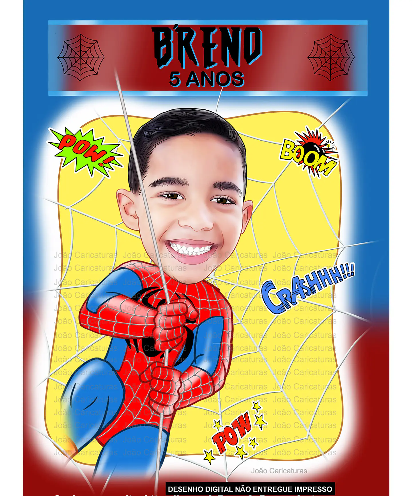  Caricatura digital  super herói homem aranha, spider, teia, escalando,pendurado 2