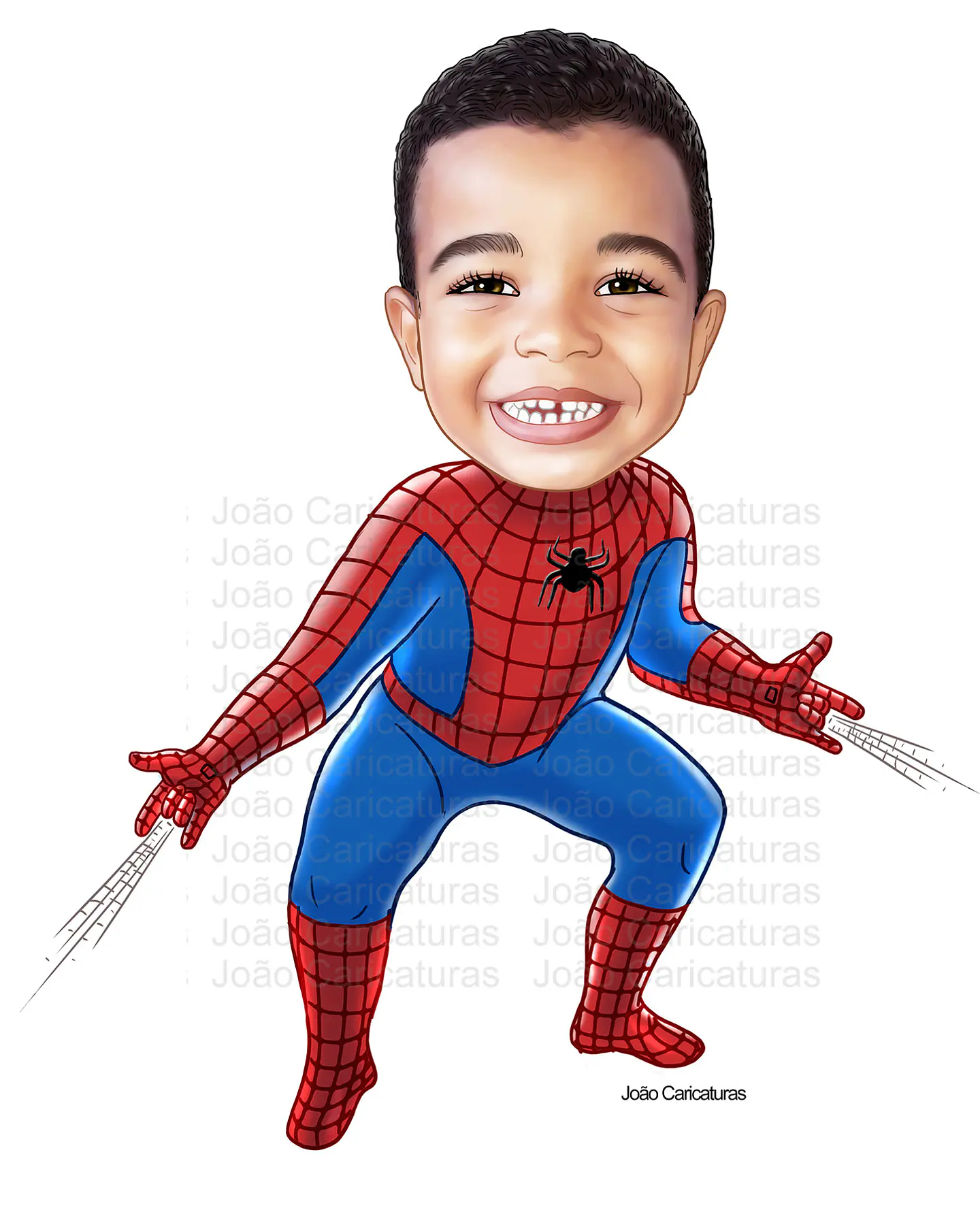  Caricatura digital  super herói homem aranha, spider, teia, escalando,pendurado 4