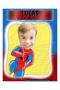  Caricatura digital  super herói homem aranha, spider, teia, escalando,pendurado