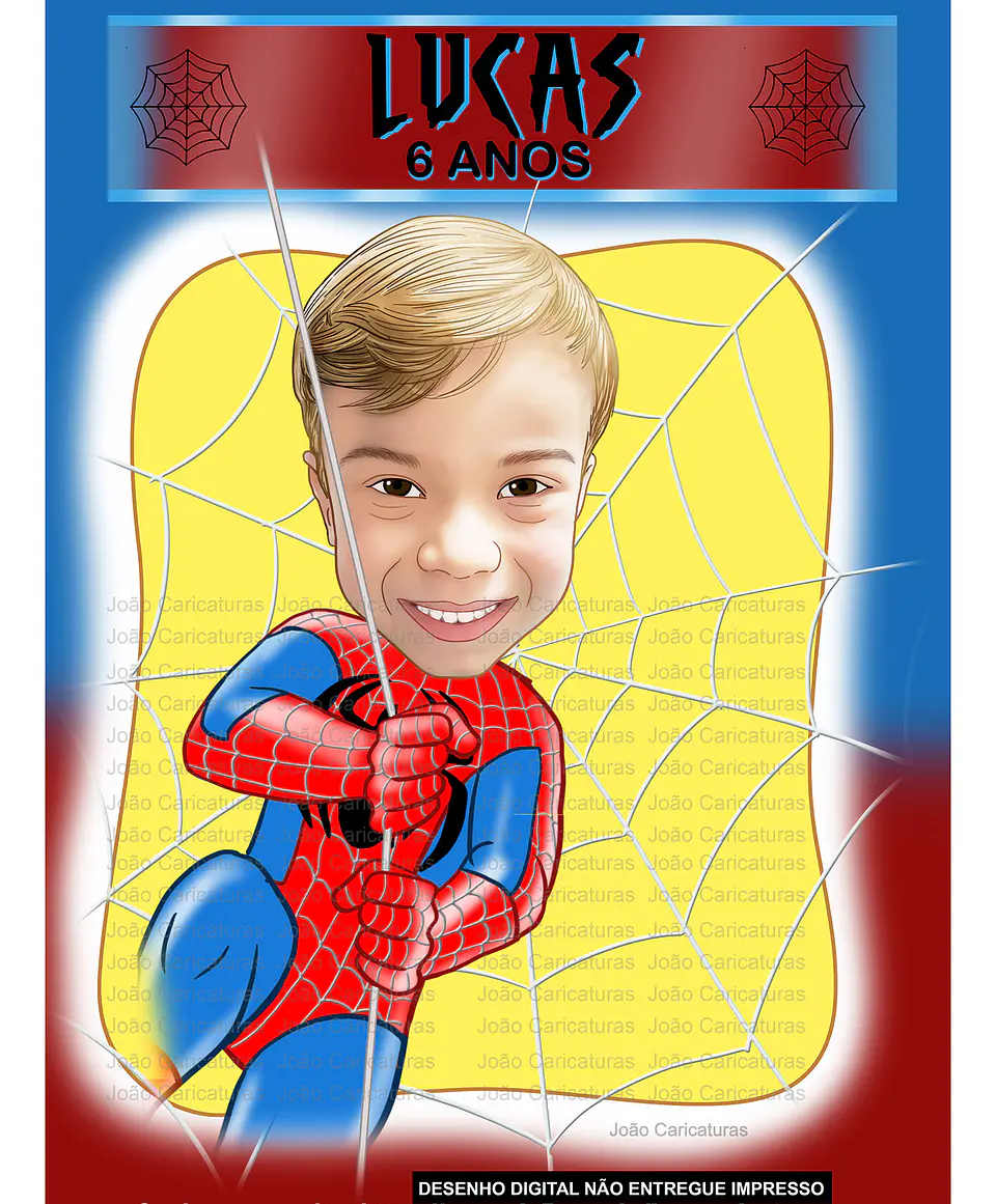  Caricatura digital  super herói homem aranha, spider, teia, escalando,pendurado 5