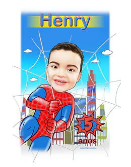  Caricatura digital  super herói homem aranha, spider, teia, escalando,pendurado