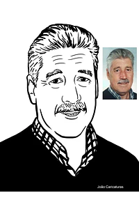 Caricatura de rosto em traço preto e branco, face pessoas 