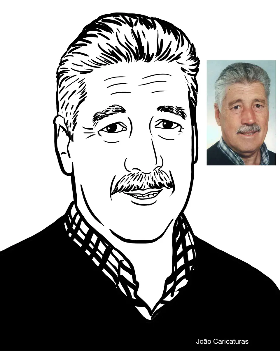 Caricatura de rosto em traço preto e branco, face pessoas  3