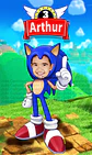 Linda caricatura aniversário menino para banner eu fui mascara personagem game joguinhos criança sonic furo par fotos ,3,4,5,6,7,8,9, anos - Thumbnail 1