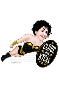Caricatura aniversário mulher maravilha mãe filha , heroína, voando, super, destemida, corajosa, direito das mulheres, feminina, poderosa, rainha