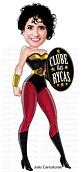 Caricatura aniversário mulher maravilha mãe filha , heroína, voando, super, destemida, corajosa, direito das mulheres, feminina, poderosa, rainha - Thumbnail 3