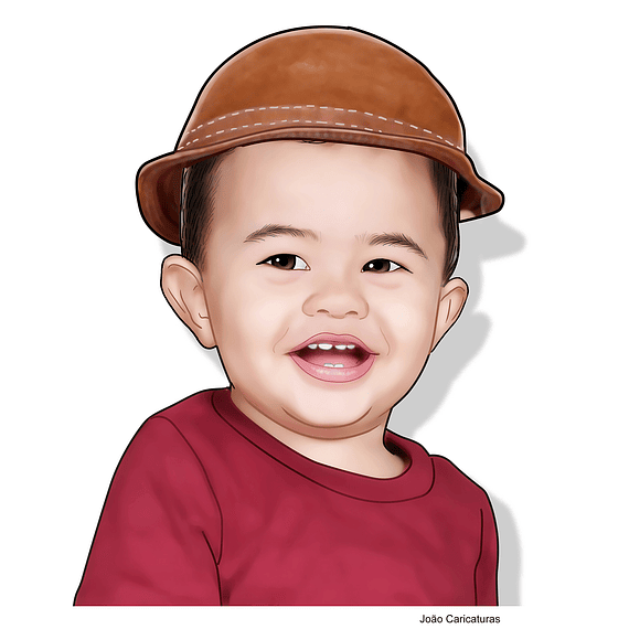 Caricatura criança chapéu nordestino aniversário menino lind0 01 aninho 02 03 04 bebê