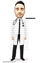 Caricaturas digitais homem rapaz desenho, Fomandos universitários diplomados formados formatura Médico medicina - Thumbnail 1