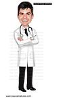 Caricaturas digitais homem rapaz desenho, Fomandos universitários diplomados formados formatura Médico medicina - Thumbnail 2