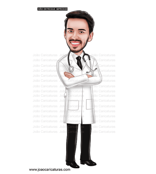 Caricaturas digitais homem rapaz desenho, Fomandos universitários diplomados formados formatura Médico medicina