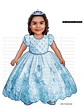 Caricatura criança, menina, bebê, sapo, princesa, lago, 1 ano 2 3 4 5 6 7 8 9 10 11 12 13 linda, bebezinha, princesinha, desenho, festa, aniversário, tiara dourada - Thumbnail 4