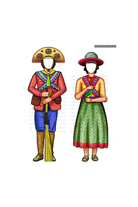 Desenho, enviado por email,  para imprimir, Banner EuFui, casal nordestino, lampião, Maria Bonita, cangaceiro, rei do cangaço, espingarda, chapéu de couro, cactos, sertão, cordel, folclore 