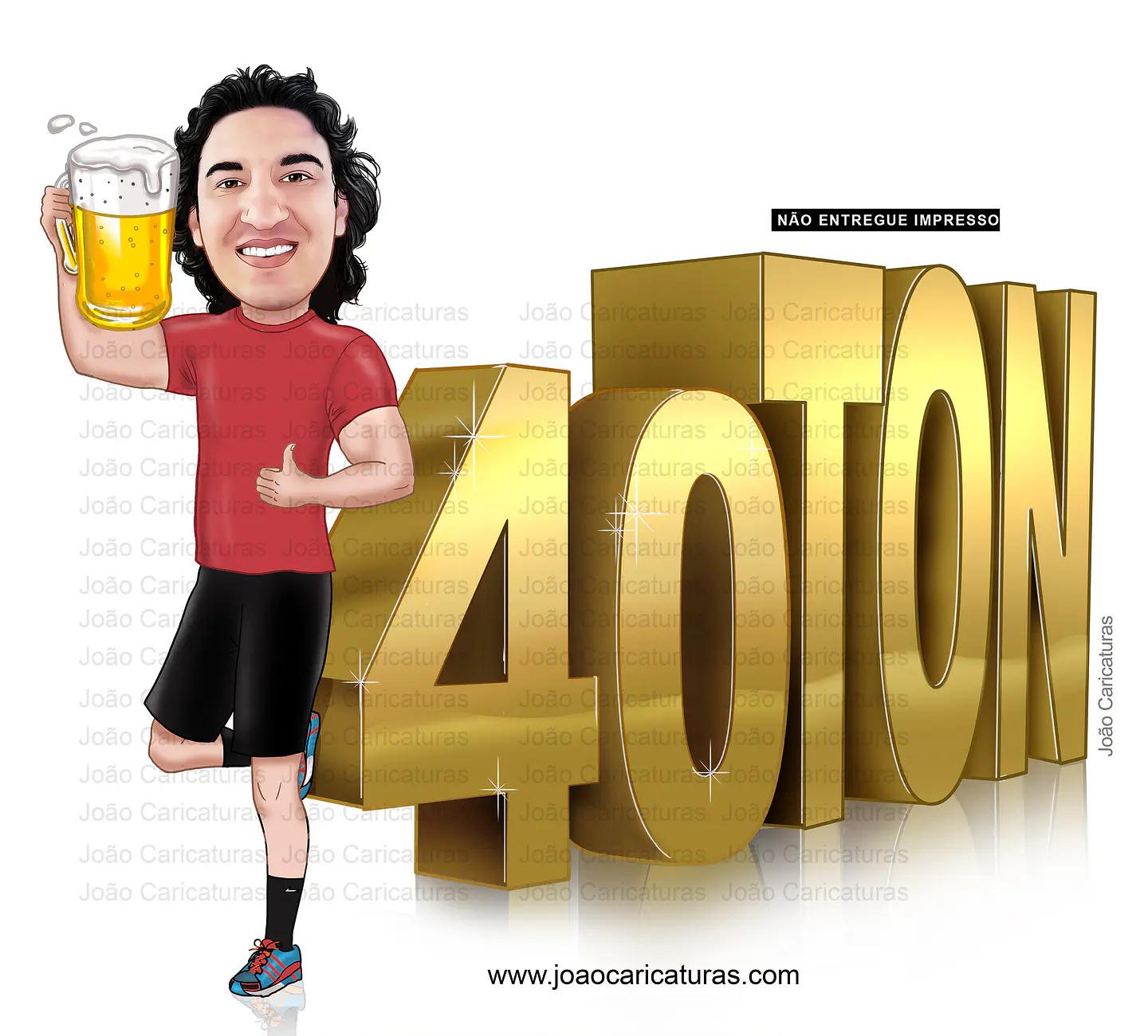 Caricaturas aniversário