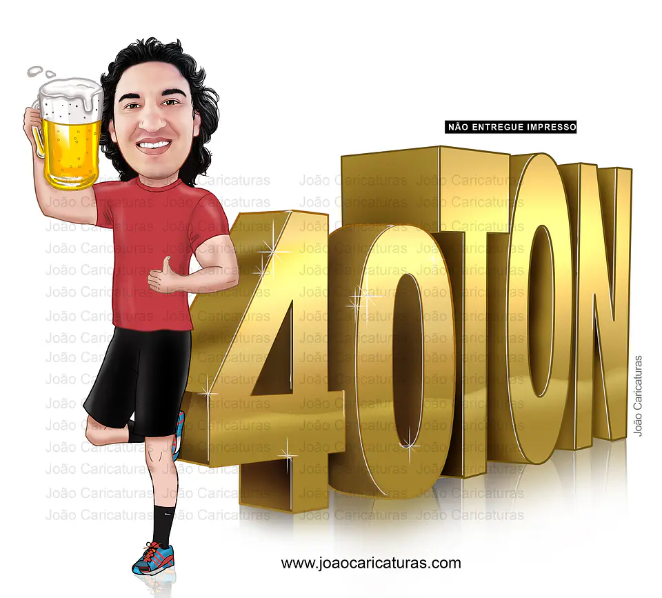 Caricaturas aniversário
