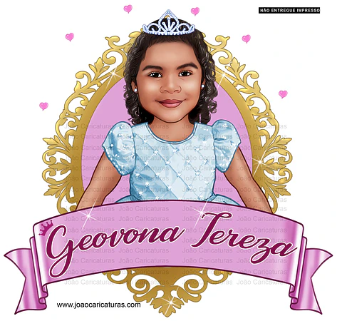 Caricatura criança, menina, bebê, sapo, princesa, lago, 1 ano 2 3 4 5 6 7 8 9 10 11 12 13 linda, bebezinha, princesinha, desenho, festa, aniversário, tiara dourada