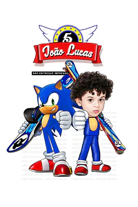 Linda caricatura aniversário menino para banner eu fui mascara personagem game joguinhos criança sonic furo par fotos ,3,4,5,6,7,8,9, anos