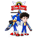 Linda caricatura aniversário menino para banner eu fui mascara personagem game joguinhos criança sonic furo par fotos ,3,4,5,6,7,8,9, anos